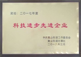 科技進(jìn)步先進(jìn)企業(yè)